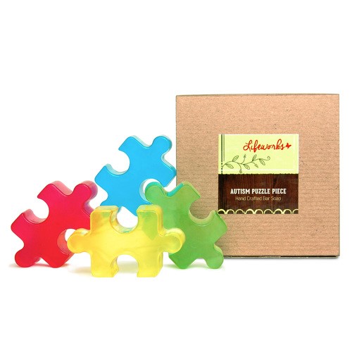 Autism Puzzle Piece Bar Soap
